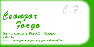 csongor forgo business card